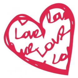 Sticker coeur avec coeur intérieur