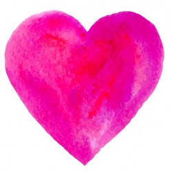 Sticker coeur rose pastel