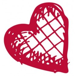 Sticker coeur rose aquarel