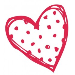 Sticker coeur coussin
