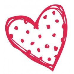 Sticker coeur coussin