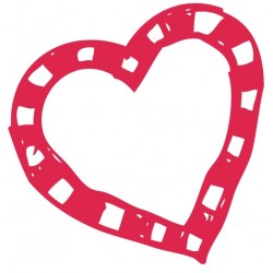 Sticker coeur avec petits poids