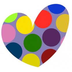 Sticker coeur avec coeur intérieur rouge