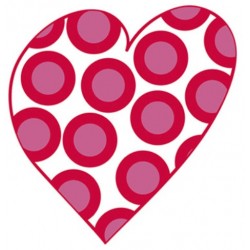Sticker coeur poids bleu et blanc