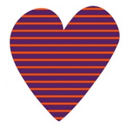 Sticker coeur poids violet vert menthe