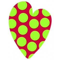 Sticker coeur rouge pastel