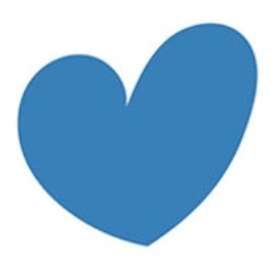 Sticker coeur etoile orange