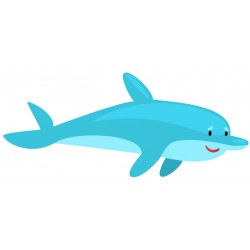 Sticker dauphin oeil noir