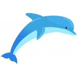 Sticker dauphin en balade