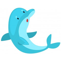 Sticker dauphin rigolo