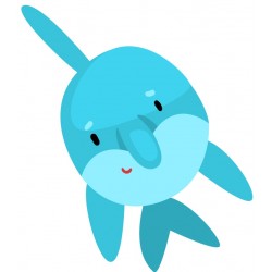 Sticker dauphin glisse
