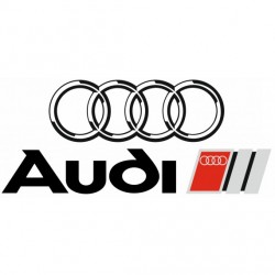 Stickers Audi noir (logo + lettres)