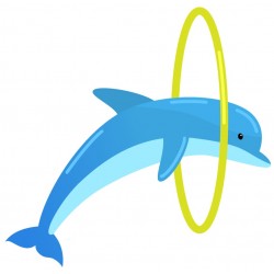 Sticker dauphin danse cerceau