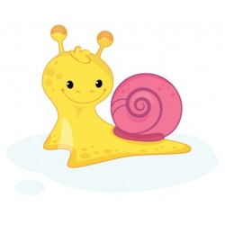 Sticker escargot fleurs