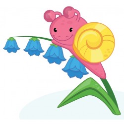 Sticker escargot amoureux