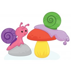 Sticker escargot coeurs