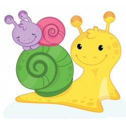 Sticker escargot champignon