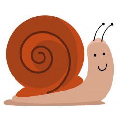 Sticker escargot violet
