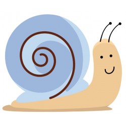 Sticker escargot rose