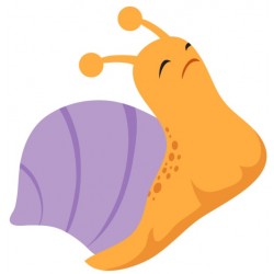 Sticker escargot bleu