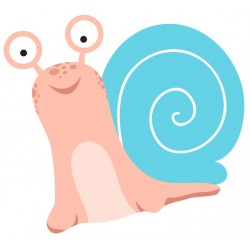 Sticker escargot surpris