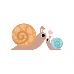 Sticker escargot vert souris