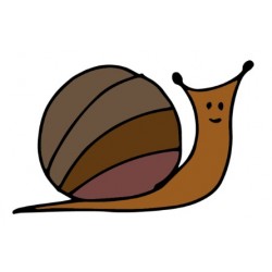 Sticker escargot de face