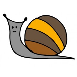 Sticker escargot coquille ronde