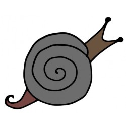 Sticker escargot coquille orange