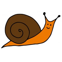 Sticker escargot coquille gris