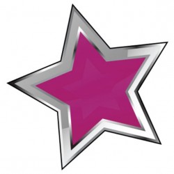 Sticker étoile filante rose