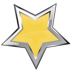 Sticker étoile argent