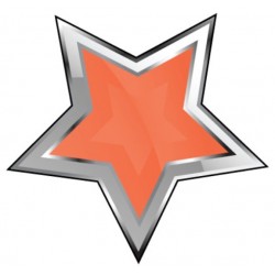 Sticker étoile rouge
