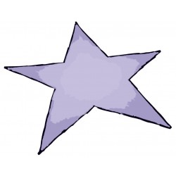 Sticker étoile orange