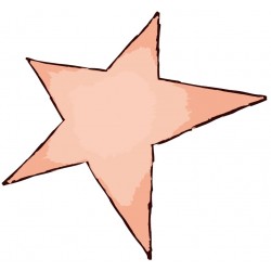 Sticker étoile rose pastel