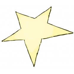Sticker étoile orange pastel