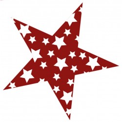 Sticker étoile avec fleurs