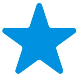 Sticker étoile bleu vif