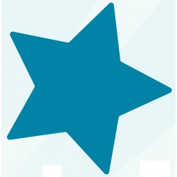 Sticker étoile bleu vide
