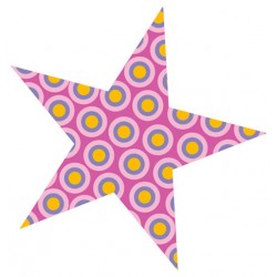 Sticker étoile violet