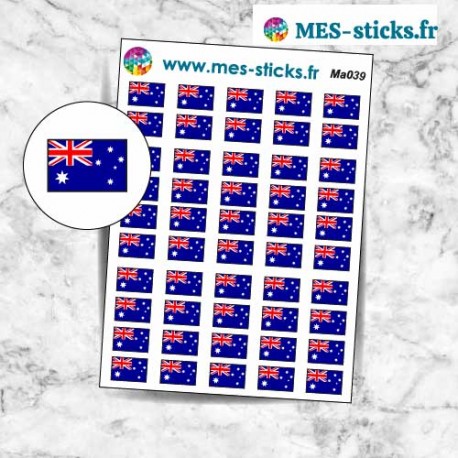 Planche sticker mini Drapeau Australie