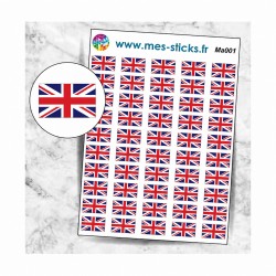 Planche sticker mini Drapeau Anglais