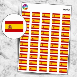 Planche sticker mini Drapeau Espagne