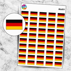 Planche sticker mini Drapeau Allemagne