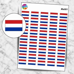 Planche sticker mini Drapeau Pays-Bas
