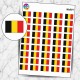 Planche sticker mini Drapeau Belgique