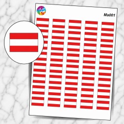 Planche sticker mini Drapeau Autriche
