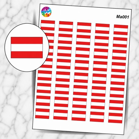 Planche sticker mini Drapeau Autriche