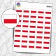 Planche sticker mini Drapeau Pologne