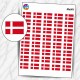 Planche sticker mini Drapeau Danemark